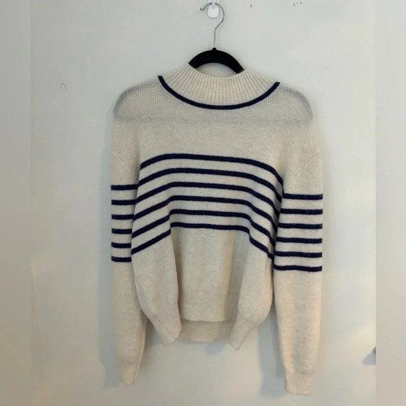 Mango Wool Blend  Striped Sweater NWT - Picture 8 of 12